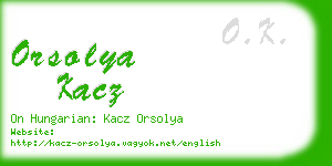 orsolya kacz business card